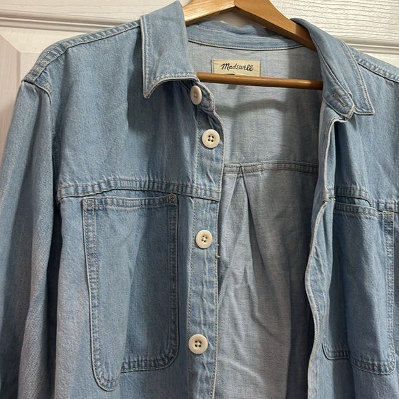 Madewell Denim Ames Oversized Shirt-Jacket in Corrigan Wash - Picture 6 of 8